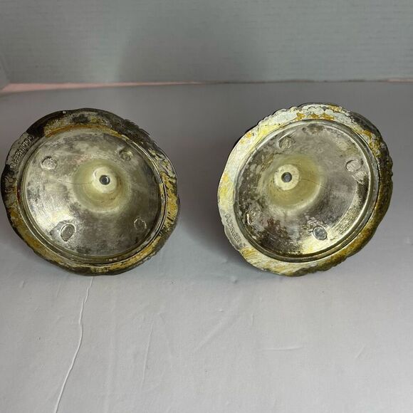 Vintage Godinger Collection Vintage Silverplate Candlestick Holders Pair 3 1/2” - Picture 4 of 5
